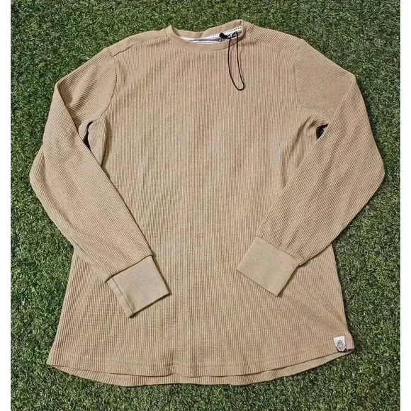 Free Planet Thermal Long Sleeve T-shirr size Small Tan Sand - Picture 1 of 6